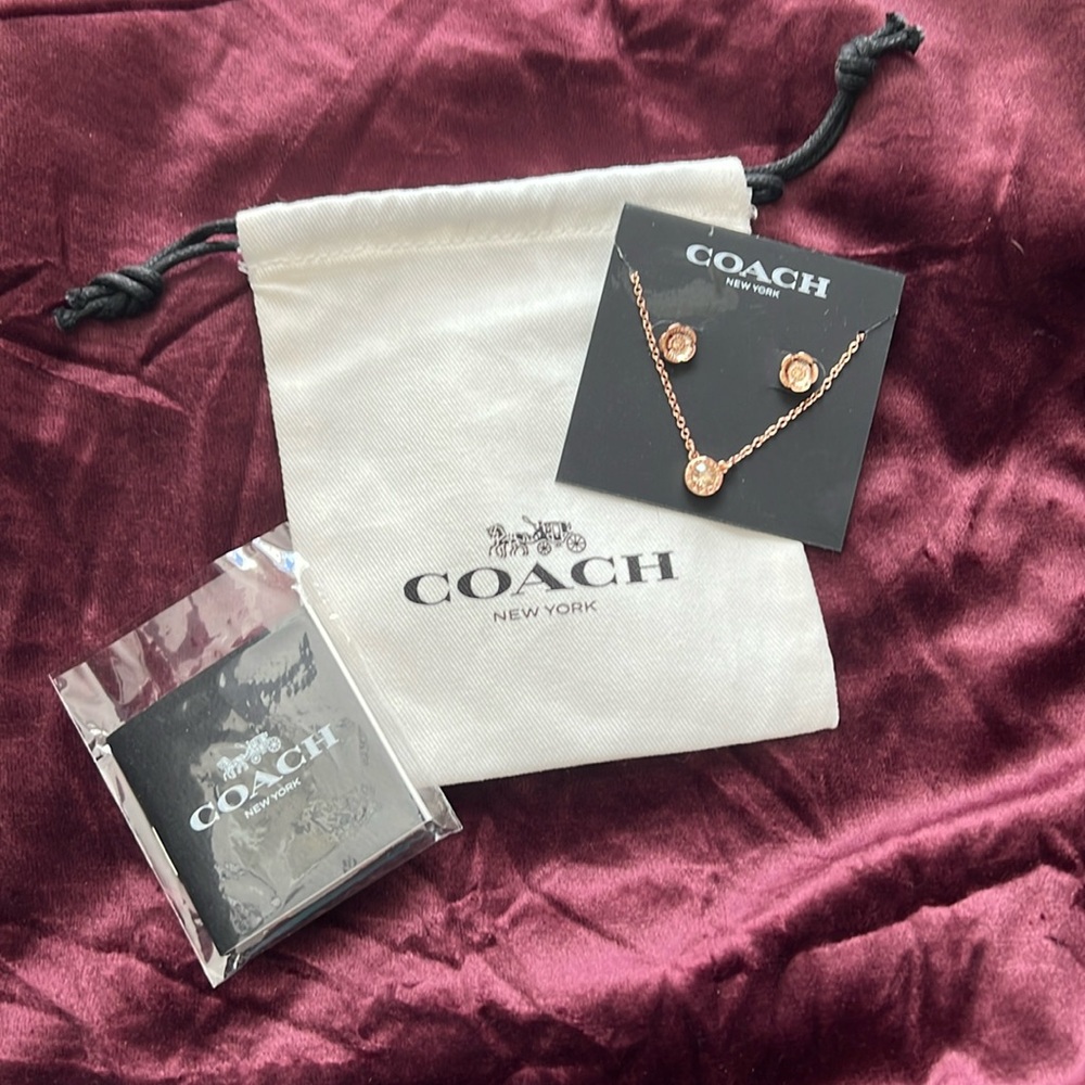 Coach Necklace and Earring Set